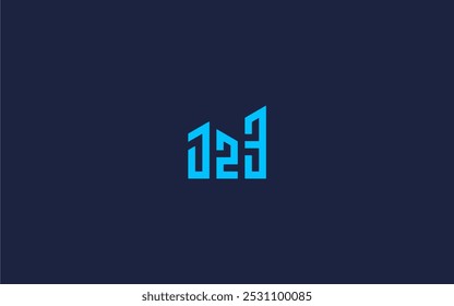 A minimalistic design featuring the numbers 1, 2, and 3 in a modern blue style on a dark background.