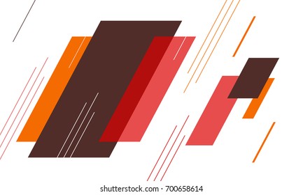 Minimalistic design, Geometric shapes in grey, and orange colors.