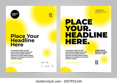 The minimalistic design of the poster. 2018 trend