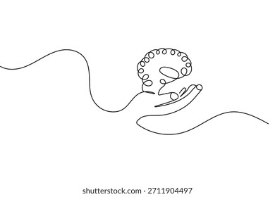 Minimalistic design representing human thought, ideas, and support.