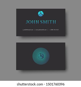 Minimalistic design visit card  template for business. Vector Illustration