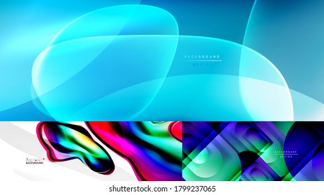 Minimalistic designs, creative concepts, vector geometric abstract background set