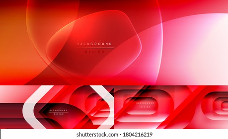 Minimalistic designs, creative concepts, vector geometric abstract background set