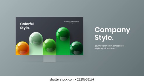 Minimalistic desktop mockup website illustration. Simple presentation vector design concept.