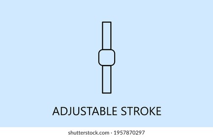 minimalistic digital smart watch icon, logo or symbol with fully ajustable strokes