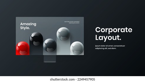Minimalistic display mockup banner template. Abstract site vector design concept.