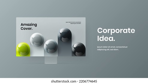 Minimalistic display mockup site concept. Bright website screen design vector illustration.