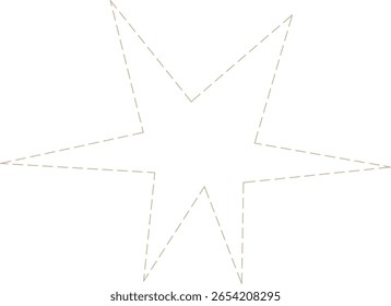 Elemento de diseño de estrella punteada minimalista