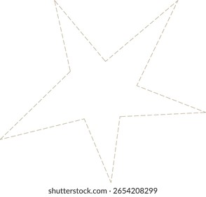 Minimalistic Dotted Star Design Element