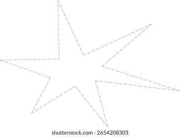 Elemento de diseño de estrella punteada minimalista