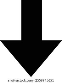 Minimalistic down arrow symbol for digital platforms and user interfaces