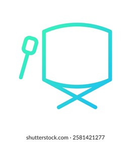 Minimalistic Drum Kit Icon with Gradient Colors