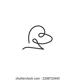 a minimalistic duck line monoline logo vector icon illustration