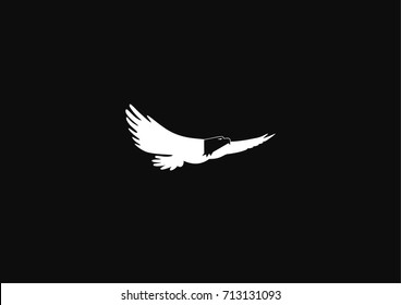 Minimalistic eagle bird icon logo