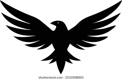 minimalistic eagle    this is a editable eps file vector sellout illustration