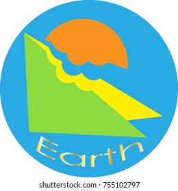 minimalistic Earth / Planet / logo