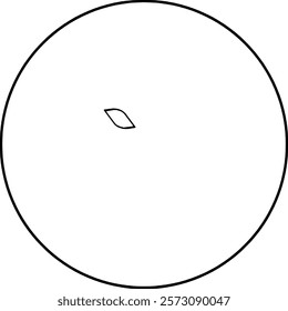 Minimalistic eco friendly leaf symbol 