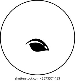 Minimalistic eco friendly leaf symbol