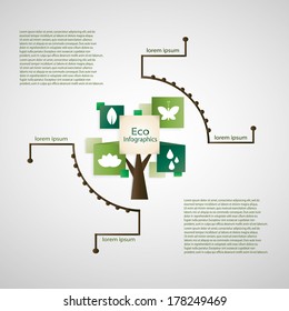 Minimalistic eco infographics. EPS 10 flie.