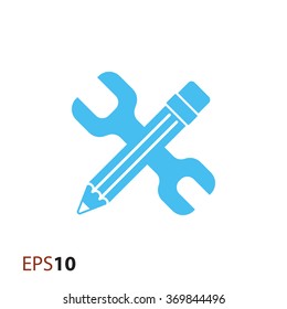 Minimalistic edit settings icon for web