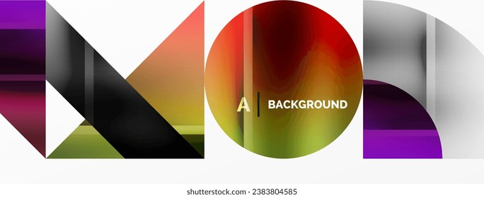 Minimalistische Eleganz glänzt durch diesen metallischen Hintergrund, zeigt die Zusammensetzung der Kreise und Dreiecke und schafft ein geometrisches Meisterwerk