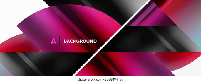 Minimalistische Eleganz glänzt durch diesen metallischen Hintergrund, zeigt die Zusammensetzung der Kreise und Dreiecke und schafft ein geometrisches Meisterwerk