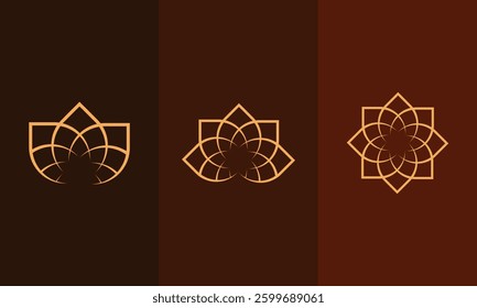 Minimalistic elegant flower logo design