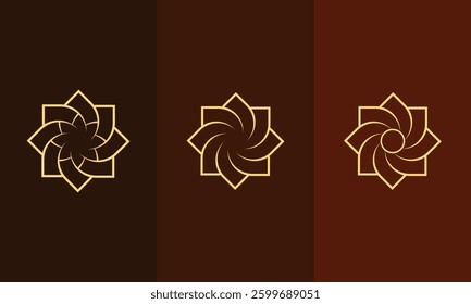 Minimalistic elegant flowers logo design
