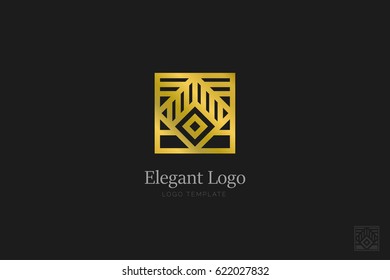 Minimalistic Elegant Logo. Luxury emblem template