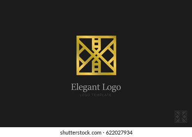 Minimalistic Elegant Logo. Luxury emblem template