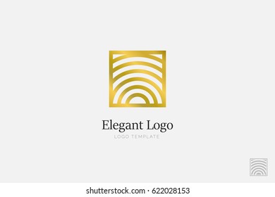 Minimalistic Elegant Logo. Luxury emblem template