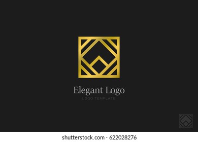 Minimalistic Elegant Logo. Luxury emblem template