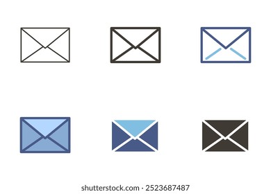 Minimalistic envelope vector icon. Email, messaging, communication, or mailing. Digital and postal correspondence graphic element