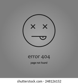 minimalistic error 404 icon