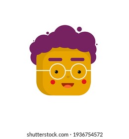Icono facial minimalista con diferentes expresiones faciales.