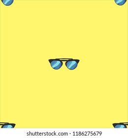 Minimalistic Fashion illustration. Vector seamless pattern with hand drawn sunglasses. Beautiful design elements, perfect for prints and pattern. Seamless Fashion color background