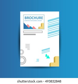 Minimalistic flat a4 brochure. Poster design with geometric shapes and pattern