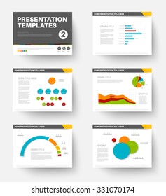 Minimalistic flat design Vector Template for presentation slides part 2