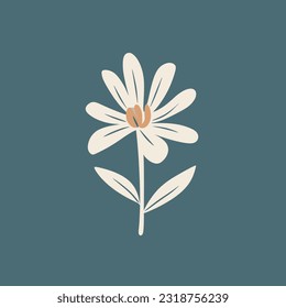 Minimalistic flat flora design with harmonious colour