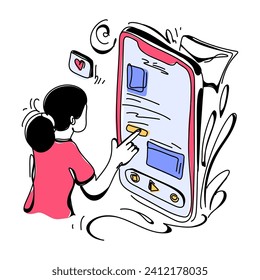 Minimalistic Flat Illustration for Web Design Watchlist Unique Artwork for Creative Professionals