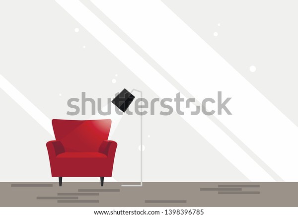 Minimalistic Flat Interior Red Chair Black The Arts