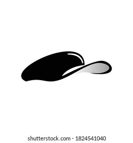 Minimalistic flat logo with hat for design inspiration