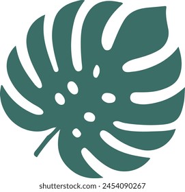 minimalistic flat vector palm leave summer illustration isolated clipart