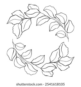 Minimalistic floral element. Minimal boho floral frames and bouquets, organic decorative simple minimalistic floral icon. Vector isolated icon on white background