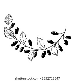 Elementos florales minimalistas. Marcos y ramos florales boho mínimos, iconos florales minimalistas simples decorativos orgánicos. Vector aislado icono sobre fondo blanco.