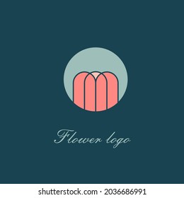 minimalistic floral logo vector with a special impression