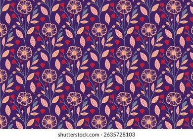 padrão floral minimalista em estilo de linha única desenhado à mão ideal para mulheres de design têxtil usam moda e fundos de papel de parede

