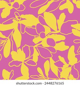 Minimalistic floral seamless pattern. Ideal for textile design, screensavers, covers, cards, invitations and posters. 