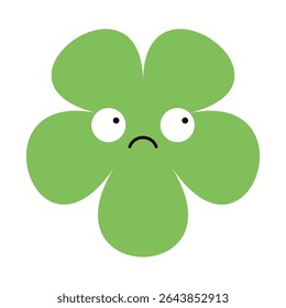 Emoji de flor minimalista com uma expressão sombria. Design limpo e colorido com uma personalidade dolorosa.