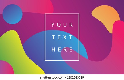 Minimalistic fluid geometric neon background